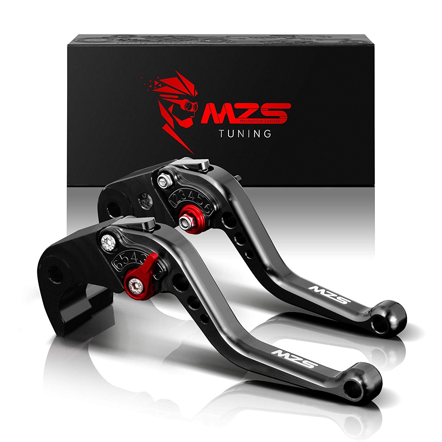 MZS Motorcycle Brake Clutch Adjustable Shorty Lever Compatible
